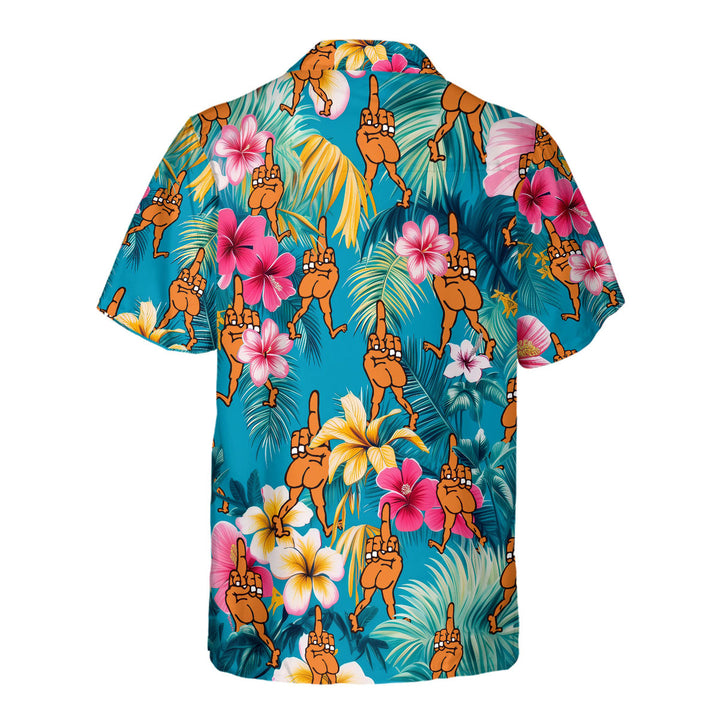 Funny Tropical Finger Hawaiian Shirt 