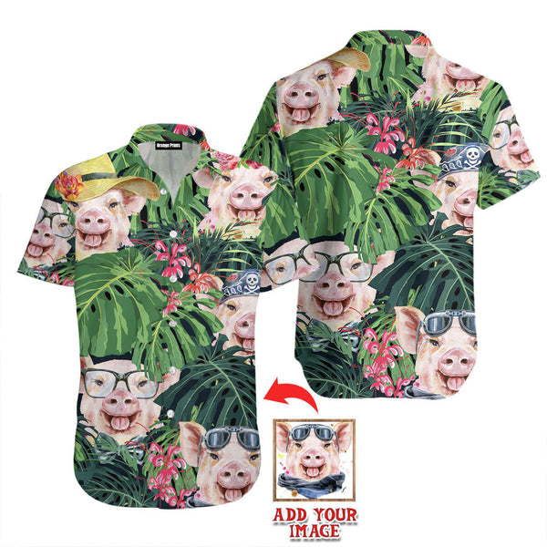 Funny Pig Custom Photo Hawaiian Shirt For Men & Women