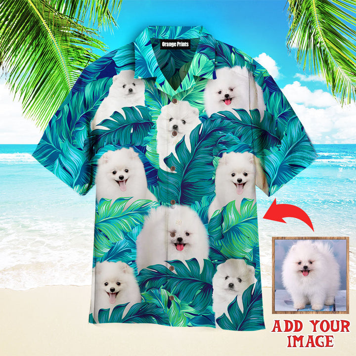 Funny Pomeranian Dog Custom Photo Hawaiian Shirt For Men & Women