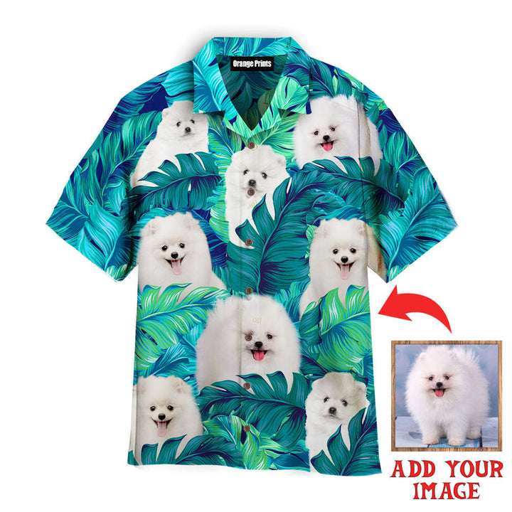 Funny Pomeranian Dog Custom Photo Hawaiian Shirt For Men & Women