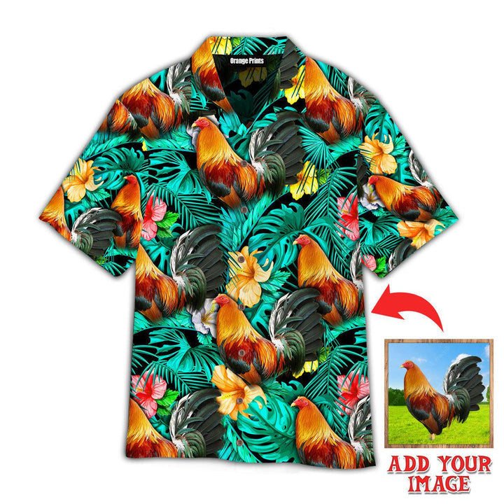 Funny Rooster Custom Photo Hawaiian Shirt For Men & Women