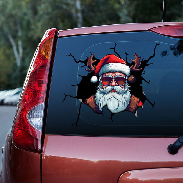 Funny Santa 3D Vinyl Car Decal Stickers CS8519