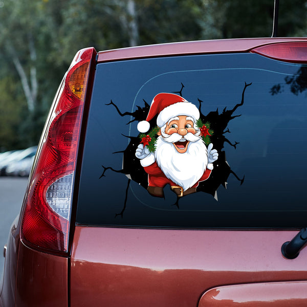Funny Santa Claus 3D Vinyl Car Decal Stickers CS8509