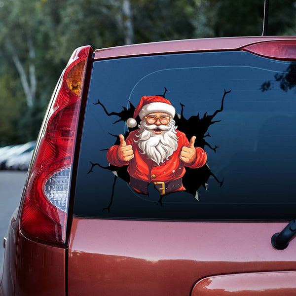 Funny Santa Claus Christmas 3D Vinyl Car Decal Stickers CS8498