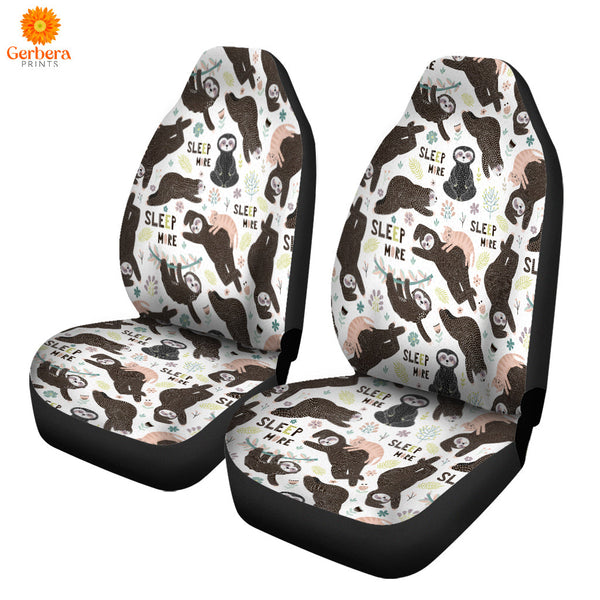 Funny Sloths Sleep More Car Seat Cover Car Interior Accessories CSC5397