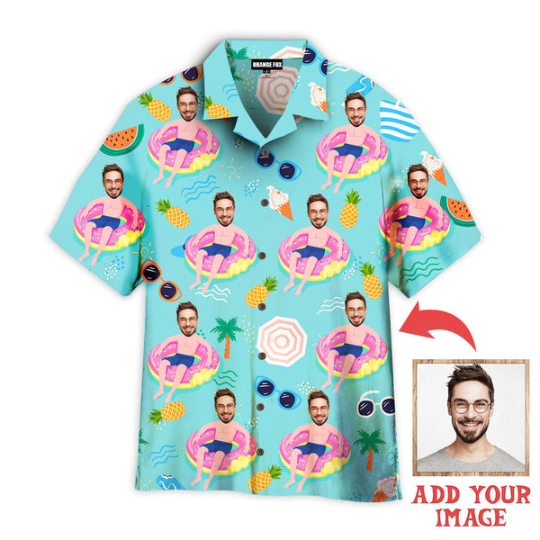 Funny Summer Vacation Funny Custom Photo Hawaiian Shirt For Men & Women