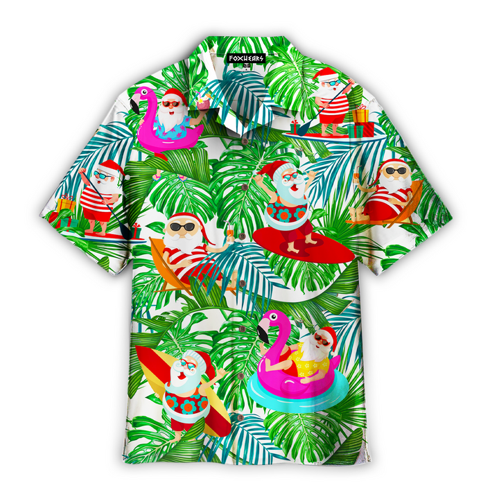 Funny Tropical Xmas Is Coming Palm Leaves Aloha Hawaiian Shirts For Men & For Women WT3083