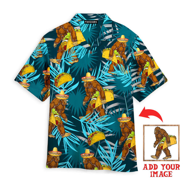 Funny Your Photo Bigfoot Taco Custom Hawaiian Shirt For Men & Women