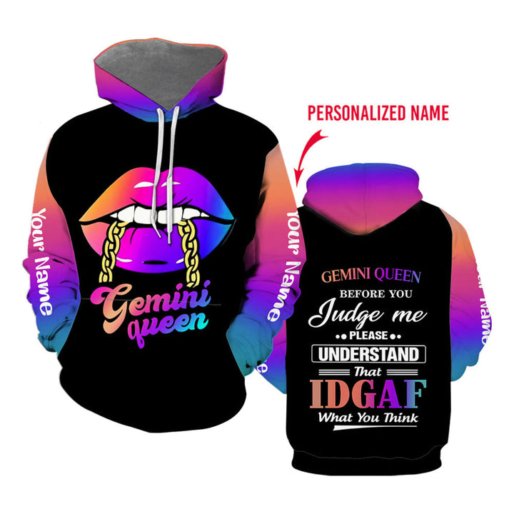 Gemini Girl Custom Name Hoodie For Men & Women