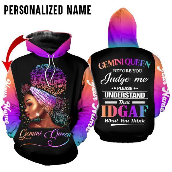 Gemini Girl Custom Name Hoodie For Men & Women