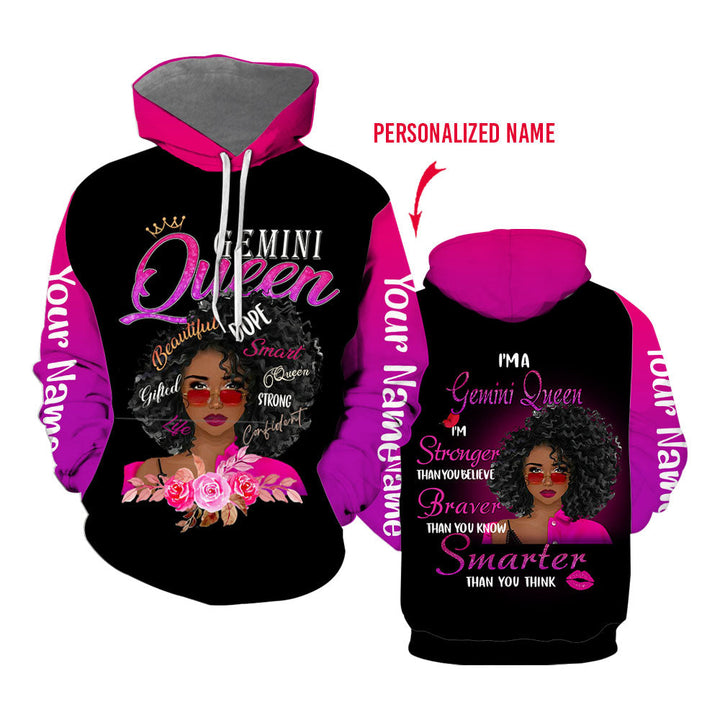 Gemini Girl Custom Name Hoodie For Men & Women