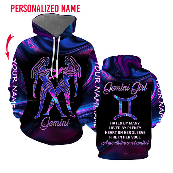 Gemini Girl Custom Name Hoodie For Men & Women
