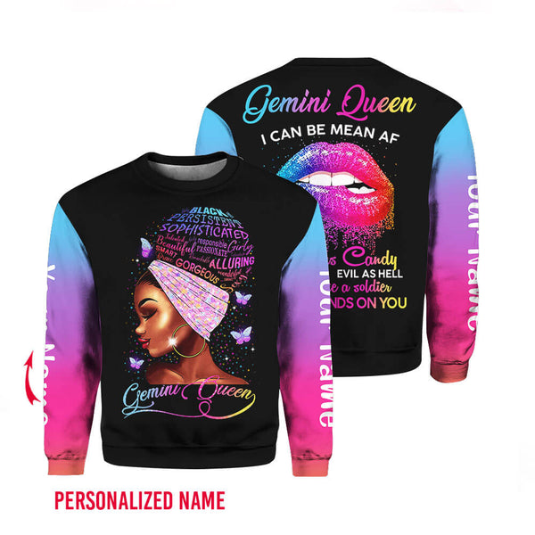 Gemini Girl Custom Name Sweatshirt For Men & Women