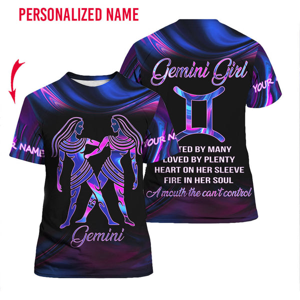 Gemini Girl Custom Name T Shirt For Men & Women