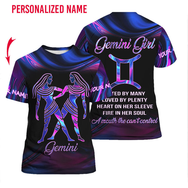 Gemini Girl Custom Name T Shirt For Men & Women CN2191