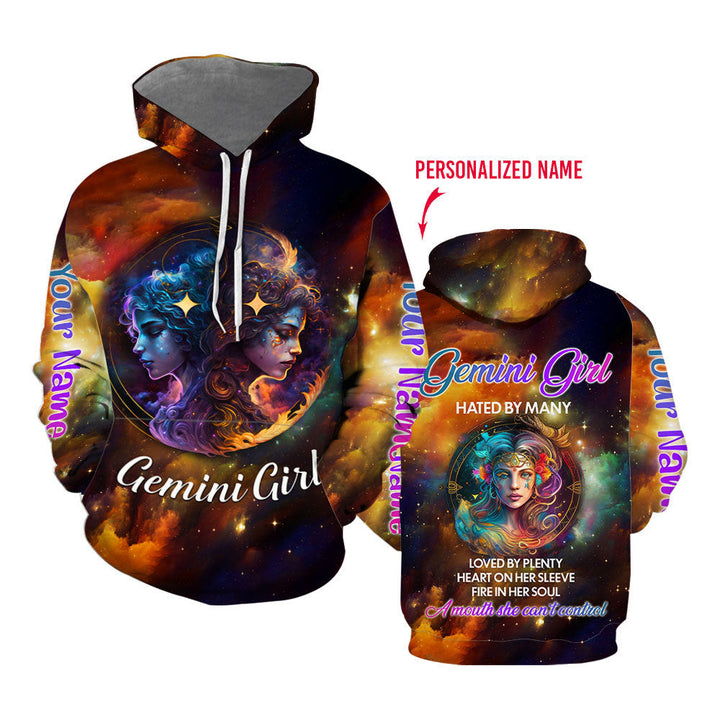 Gemini Girl Hated By Many Loved Custom Name Hoodie For Men & Women