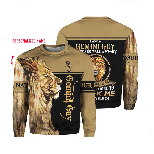 Gemini Guy Custom Name Crewneck Sweatshirt For Men & Women CN2193