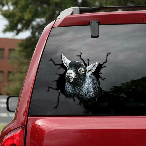 Goat Cracked Car Decal Sticker | Waterproof | PVC Vinyl | CCS2350