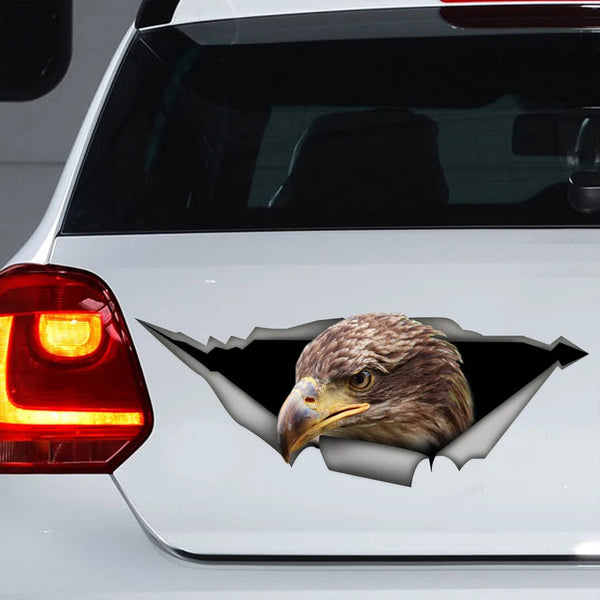 Golden eagle Cracked Car Decal Sticker | Waterproof | PVC Vinyl | CCS2738-Colorful-Gerbera Prints.