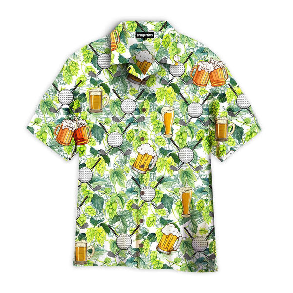 Golf And Beer Aloha Hawaiian Shirt