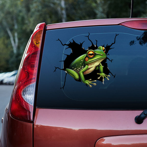 Green Frog 3D Vinyl Car Decal Stickers CS8223