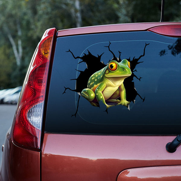 Green Frog 3D Vinyl Car Decal Stickers CS8226