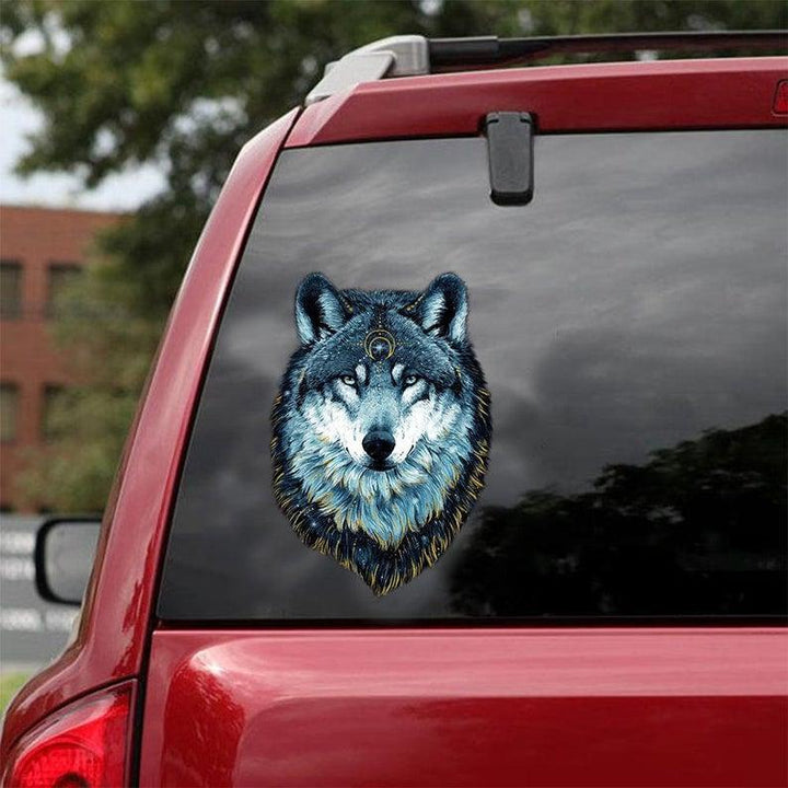 Wolf Cracked Car Decal Sticker | Waterproof | PVC Vinyl | CCS1879