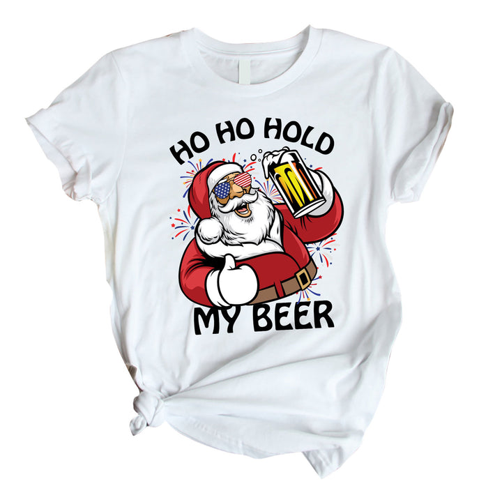 Christmas In July Santa Ho Ho Hold My Beer Unisex T Shirt For Men & Women Size S - 5XL H7513