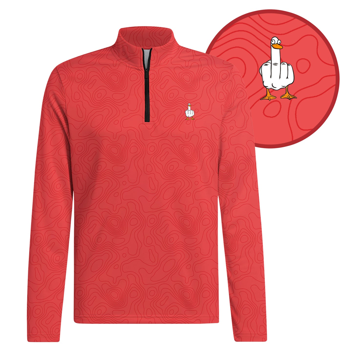 Duck You Half Zip Pullover