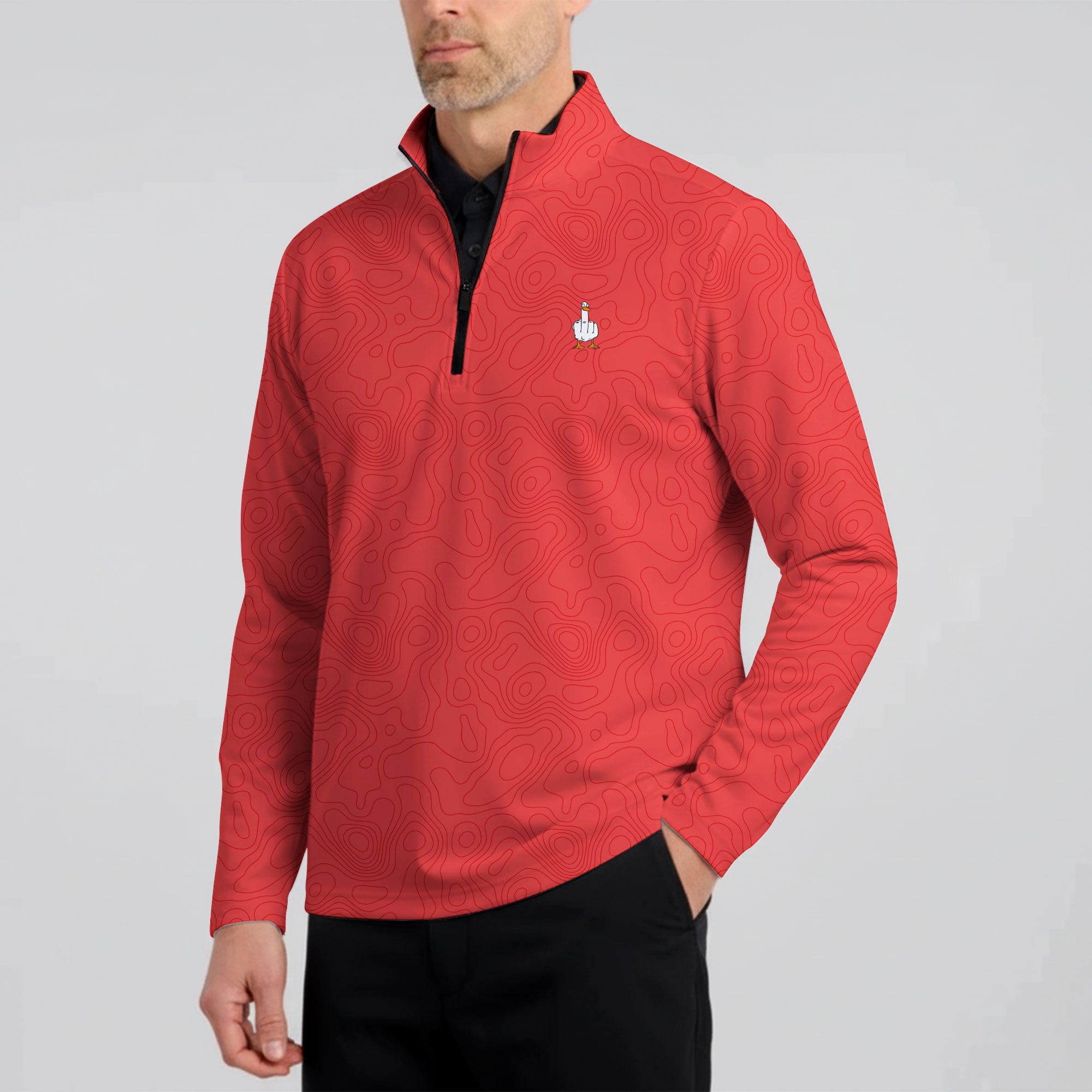 Duck You Half Zip Pullover