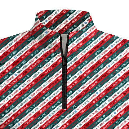 Xmas Rude Joke Half Zip Pullover