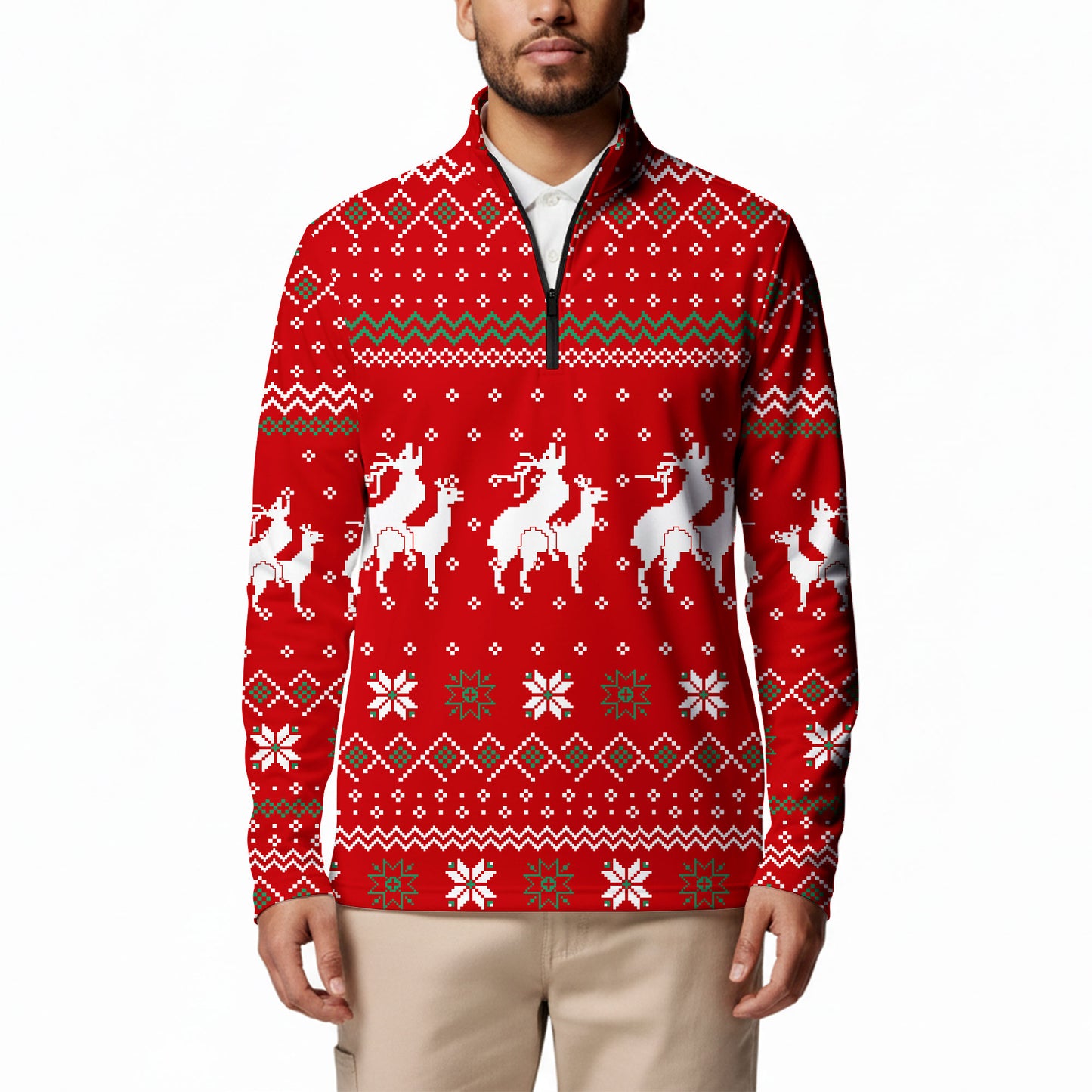 Reindeer Rizz Half Zip Pullover