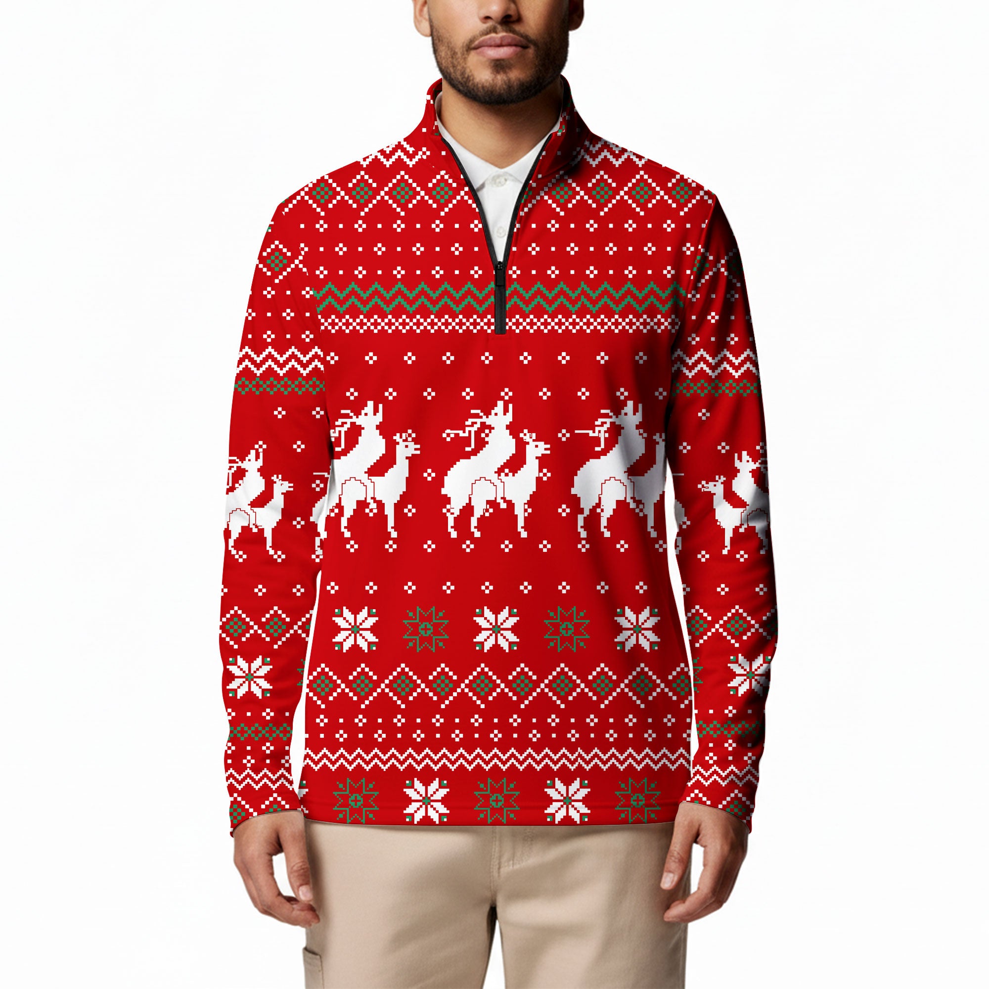 Reindeer Rizz Half Zip Pullover