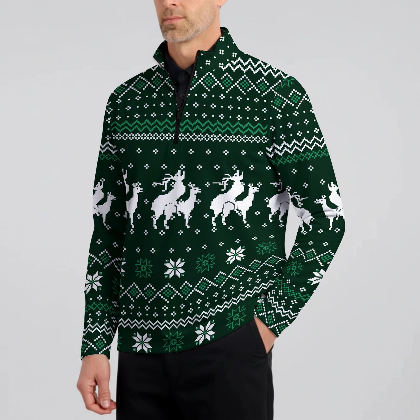 Reindeer Rizz Half Zip Pullover