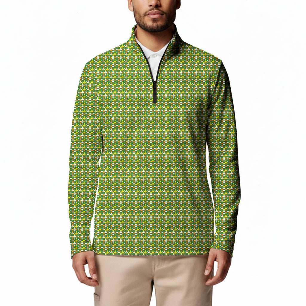 Green Cakes Half Zip Pullover