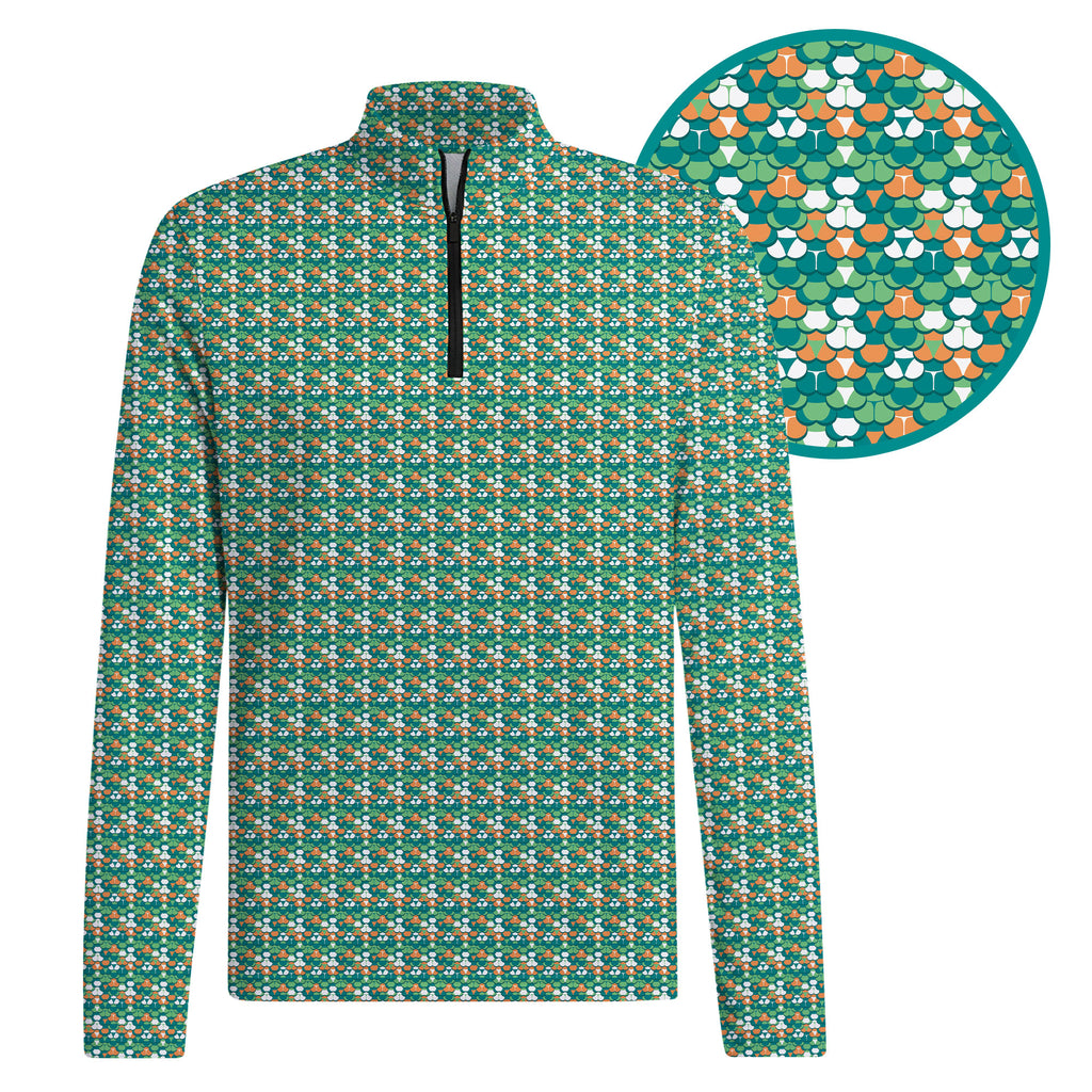Green Cakes Half Zip Pullover