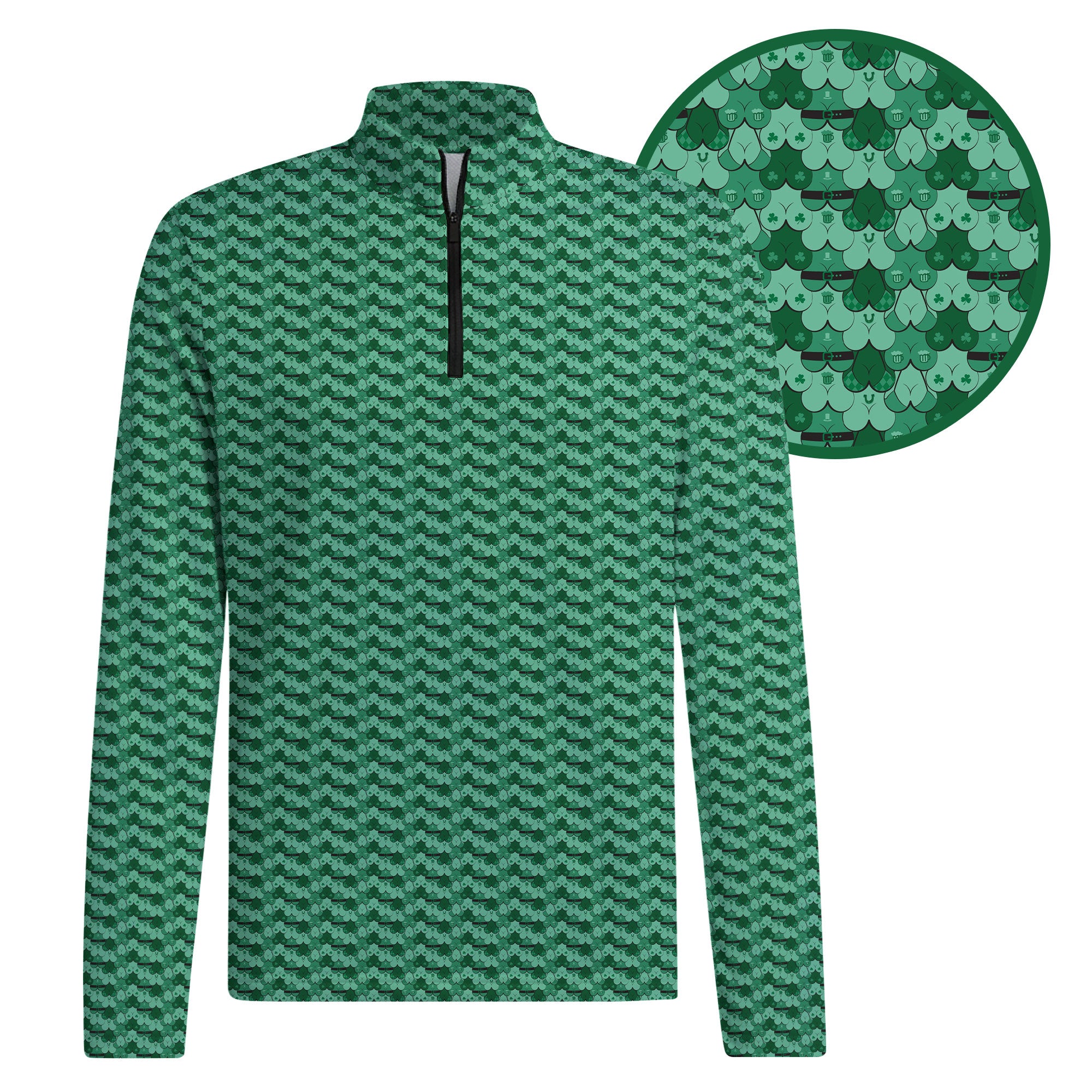 Lucky Chest Half Zip Pullover, Quarter Zip Pullover, Q-Zip Golf ...