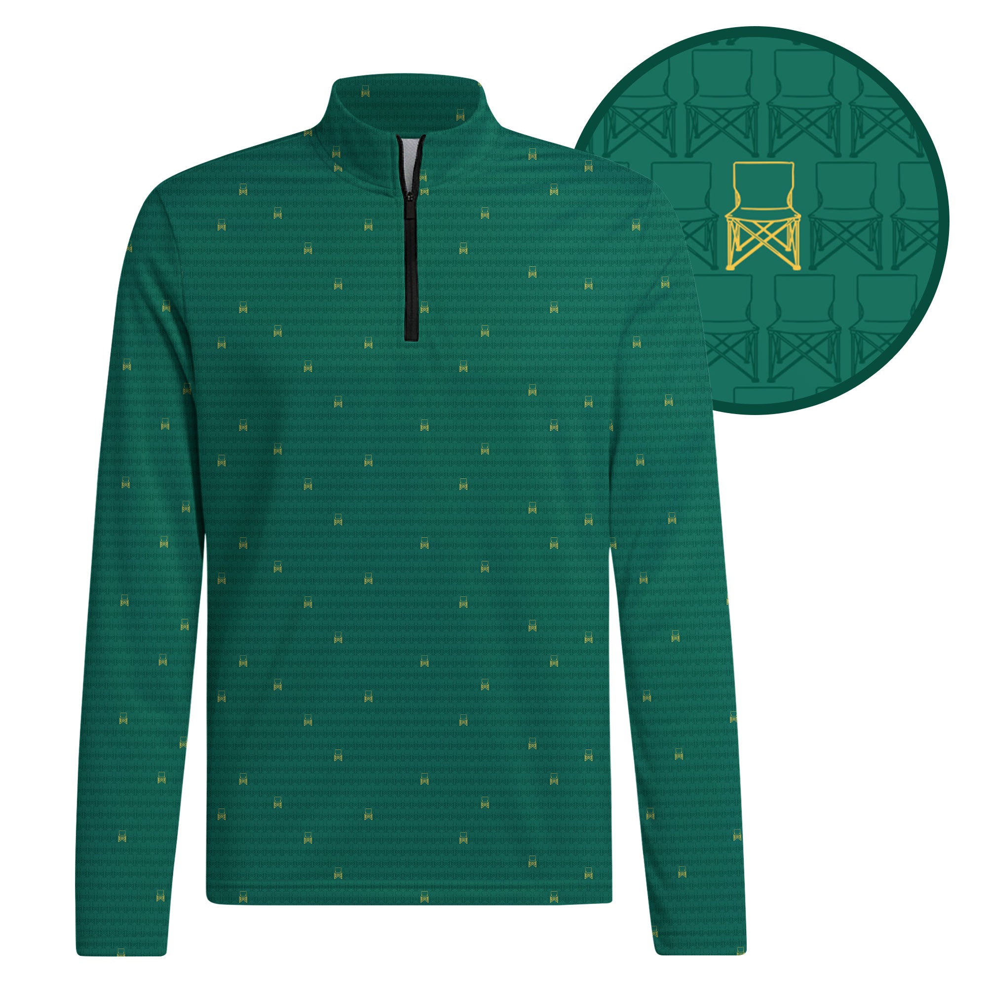 Masters Chair-Half Zip Pullover-Gerbera Prints