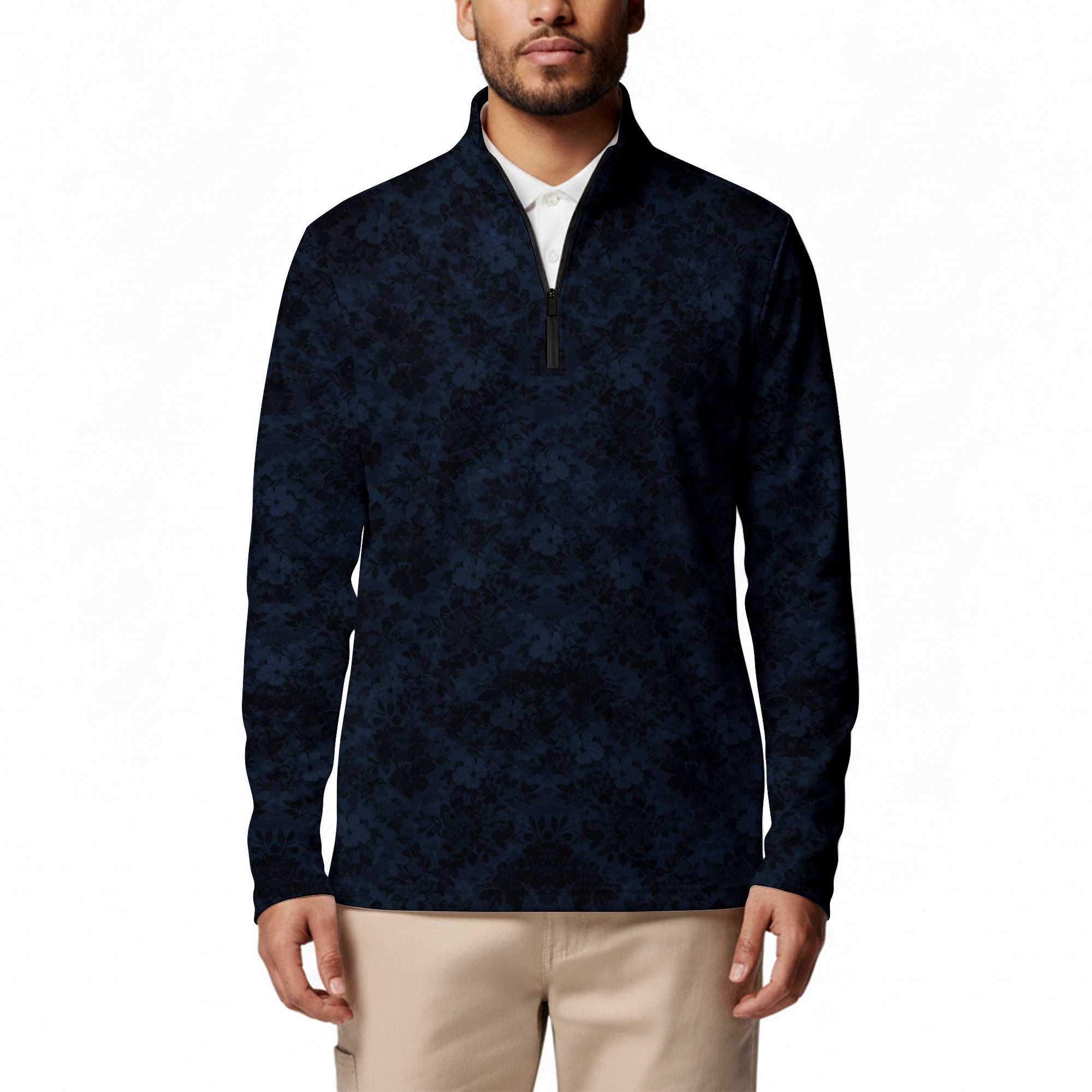 Masters Patrons-Half Zip Pullover-Gerbera Prints
