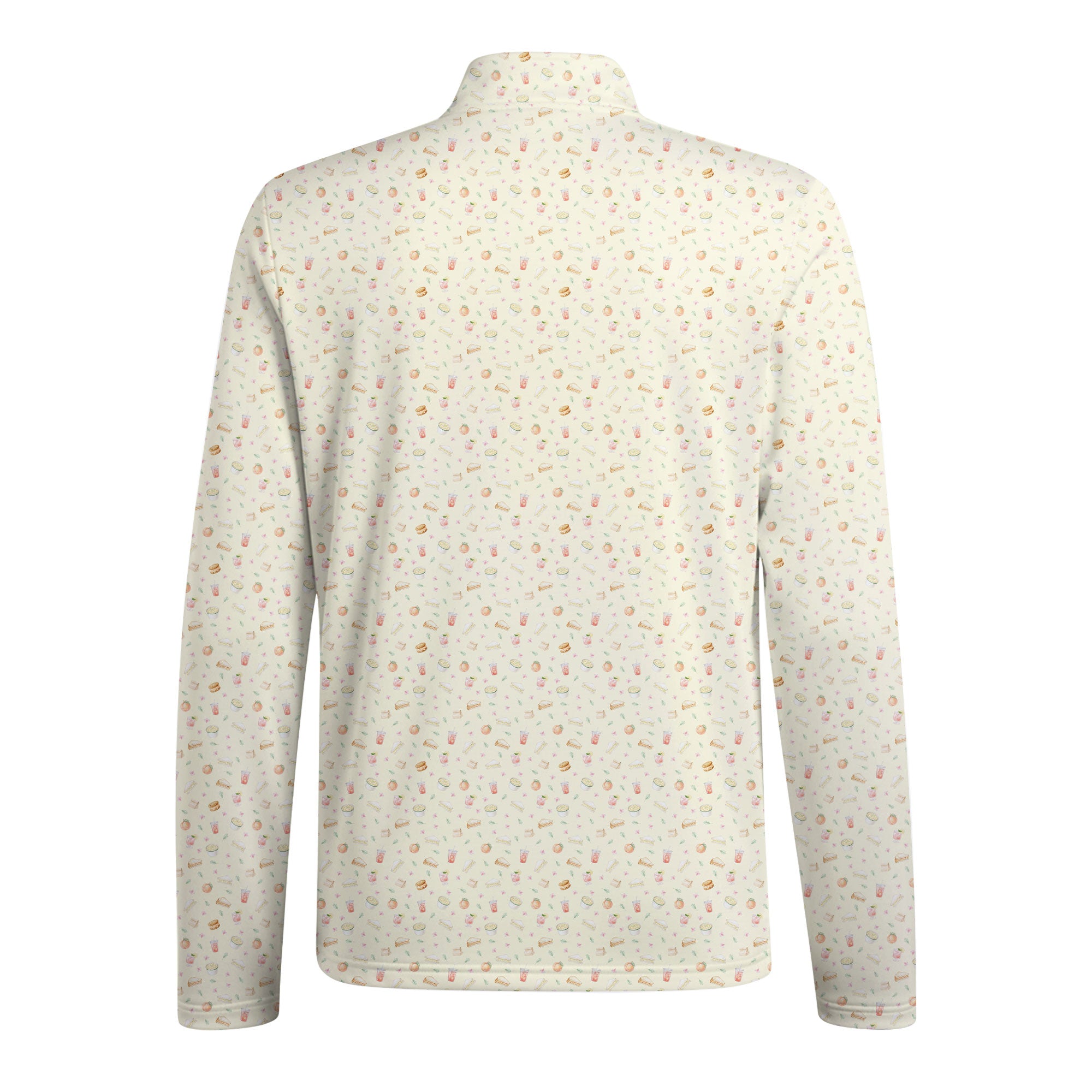 Masters Food-Half Zip Pullover-Gerbera Prints
