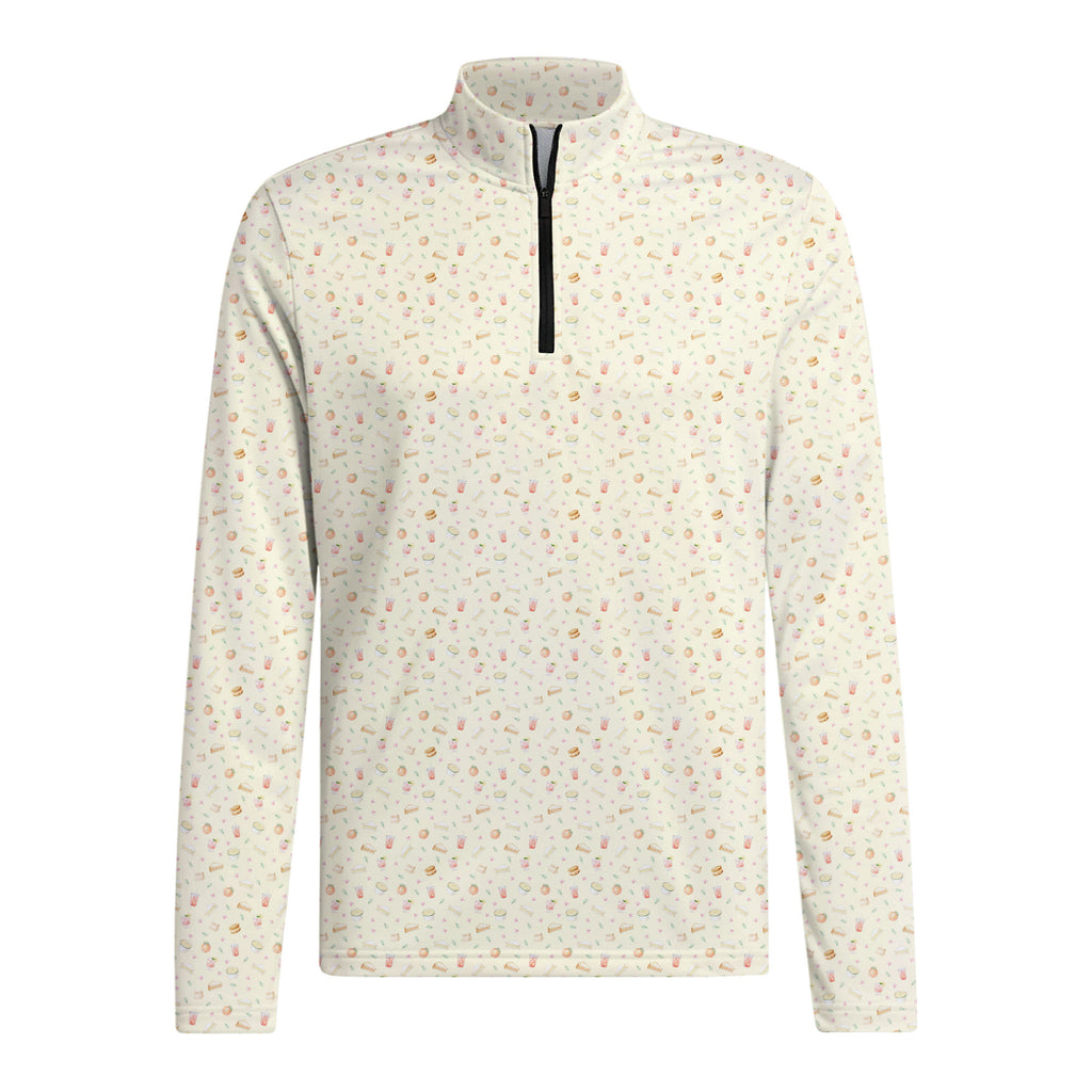 Masters Food-Half Zip Pullover-Gerbera Prints