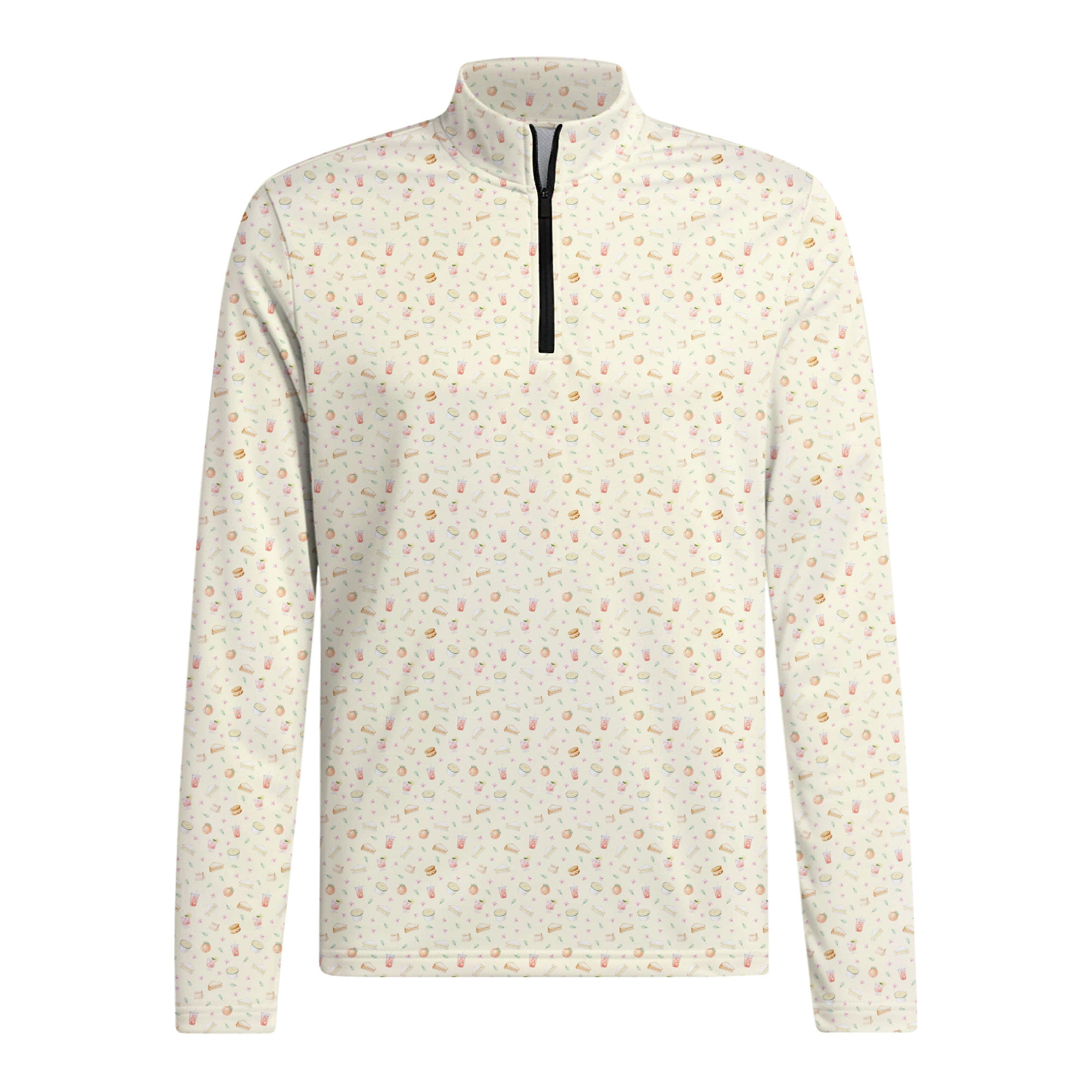 Masters Food-Half Zip Pullover-Gerbera Prints