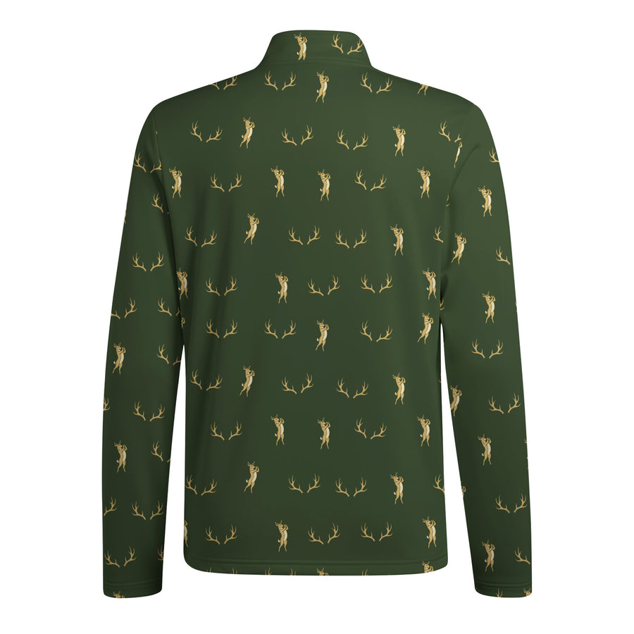 Back preview of Buck Season Birdie Half Zip Pullover with your team and number