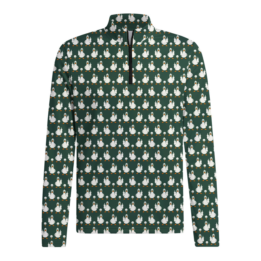Front preview of Birdie Salute Half Zip Pullover with your name