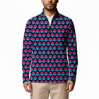 Synthwave Bogey Sun Half Zip Pullover - Model Front