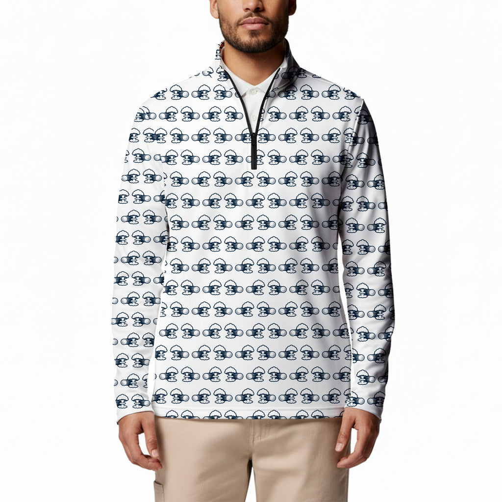 Total Tee Destruction Half Zip Pullover - Model Front
