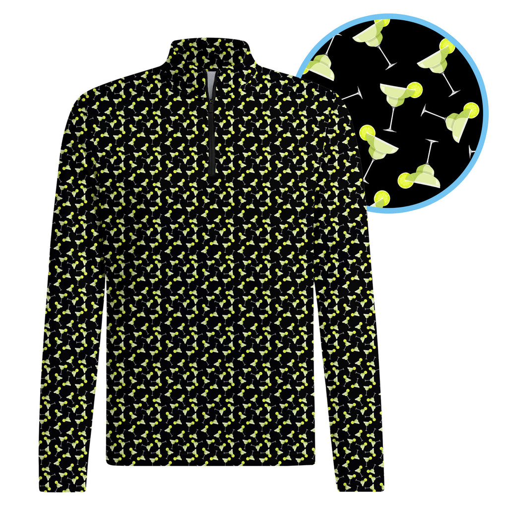 19th Hole Margarita Cocktail Slice Lime Half Zip Pullover