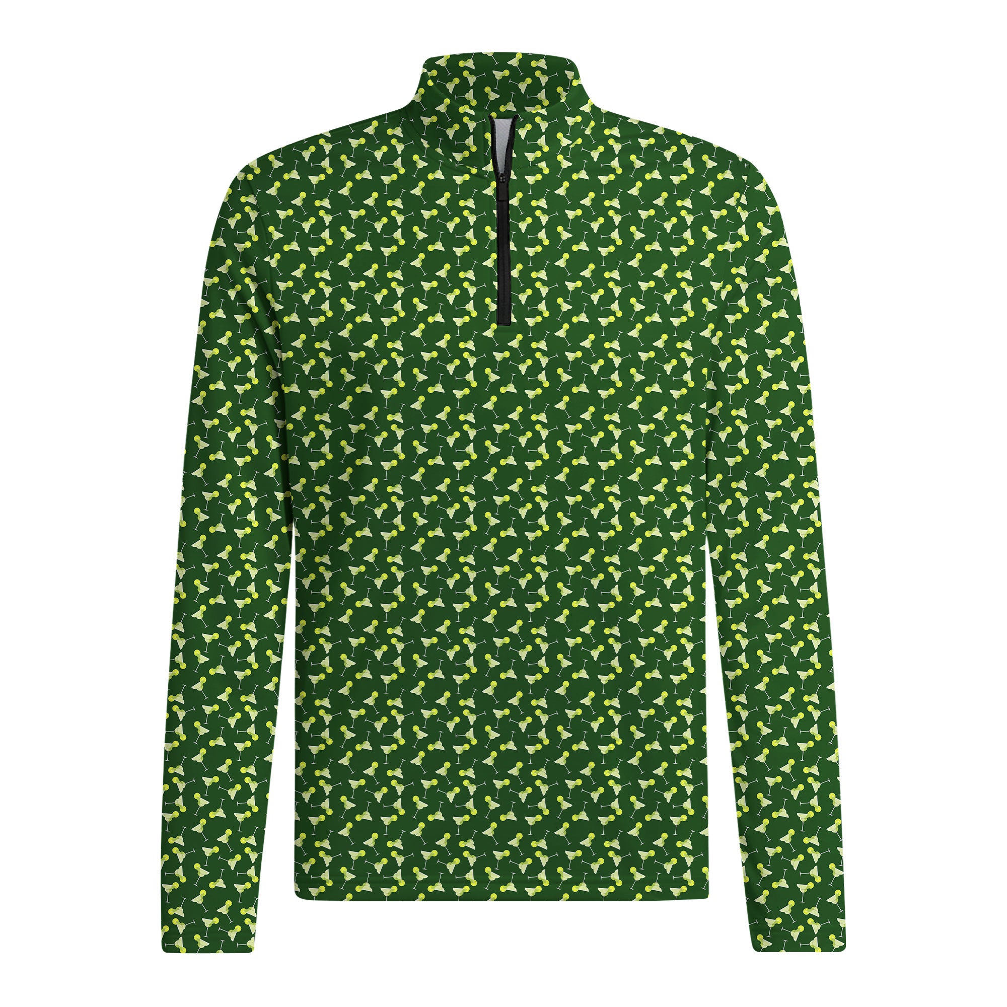 19th Hole Margarita Cocktail Slice Lime Half Zip Pullover