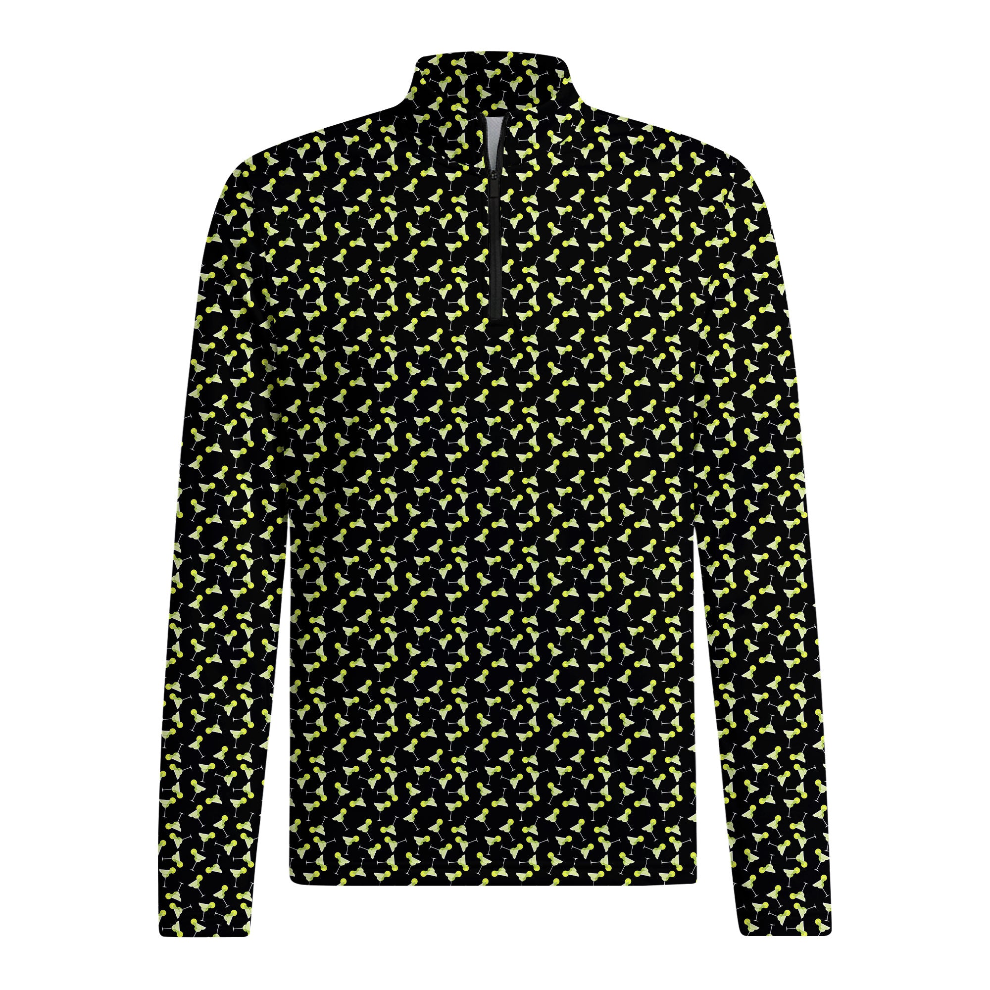 19th Hole Margarita Cocktail Slice Lime Half Zip Pullover