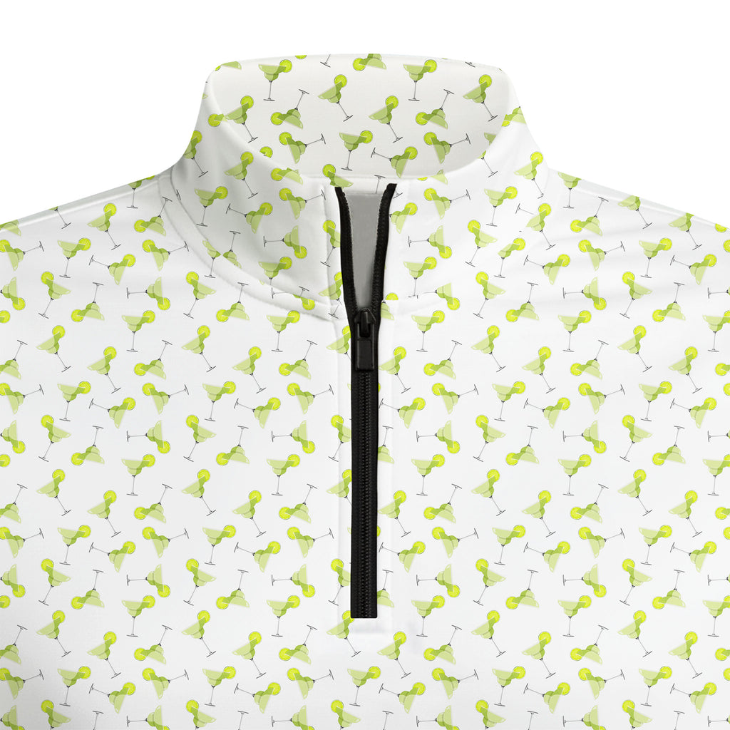 19th Hole Margarita Cocktail Slice Lime Half Zip Pullover
